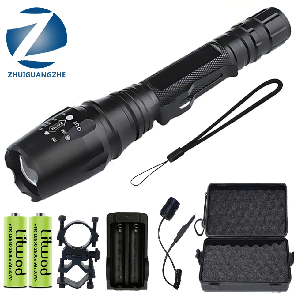 

Powerful Led Flashlight use 2pcs 18650 Battery Torch Waterproof IPX6 XHP50 XM-L T6 L2 Zoomable Lantern for Hunting Light