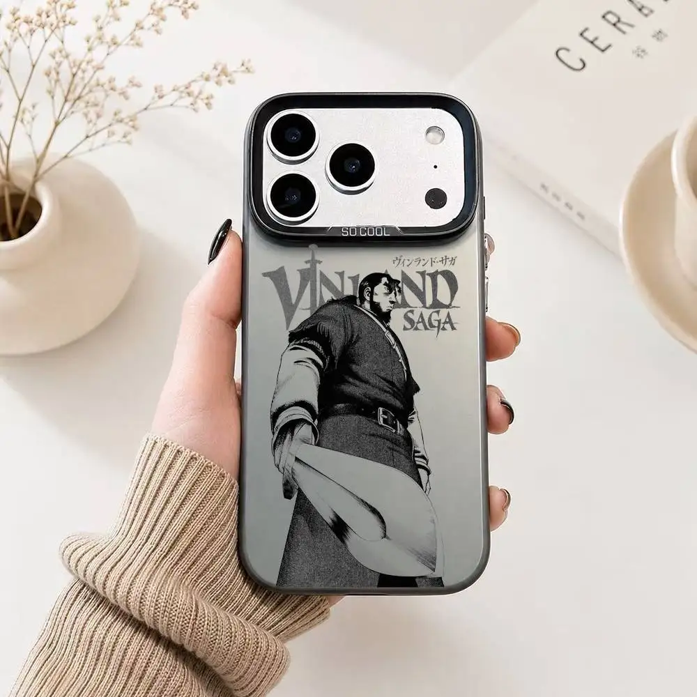 Чехол для телефона с рисунком из аниме «Винланд Сага» для iPhone 17, 16, 15, 14, 13, 12, 11 Plus, Pro Max, XS, цветной серебристый чехол-накладка (art.: 3920dbb80a73e) - 3920dbb80a73e