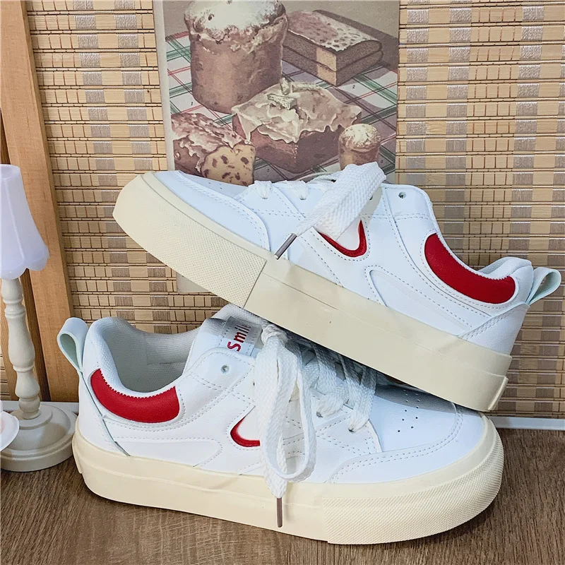 

Кроссовки женские на плоской подошве, Спортивная повседневная обувь, скейтборд, кроссовки на массивной платформе, удобные теннисные туфли ...