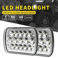 7 inch rectangular led headlights for jeep wrangler yj cherokee xj toyota pickuptrucks 4x4 offroad headlamp beam headlight 9 36v