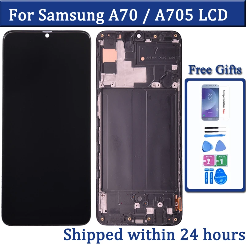 ЖК-дисплей для Samsung A70 A705 A705FN A705YN A705F A705G дисплей с сенсорным экраном дигитайзер в сборе с рамкой