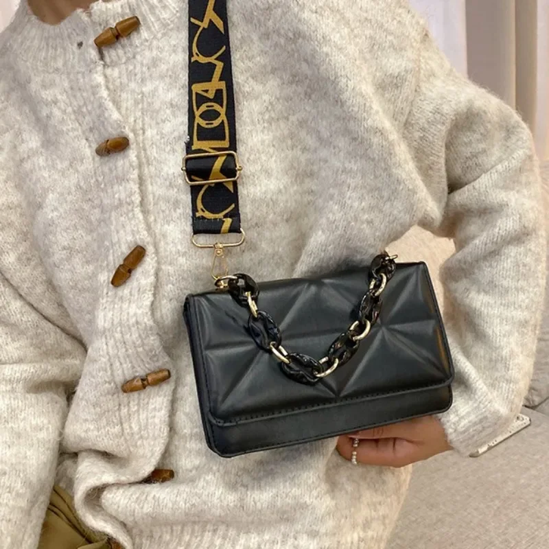 Модная Женская Маленькая Квадратная Сумка На Плечо Из Искусственной Кожи С