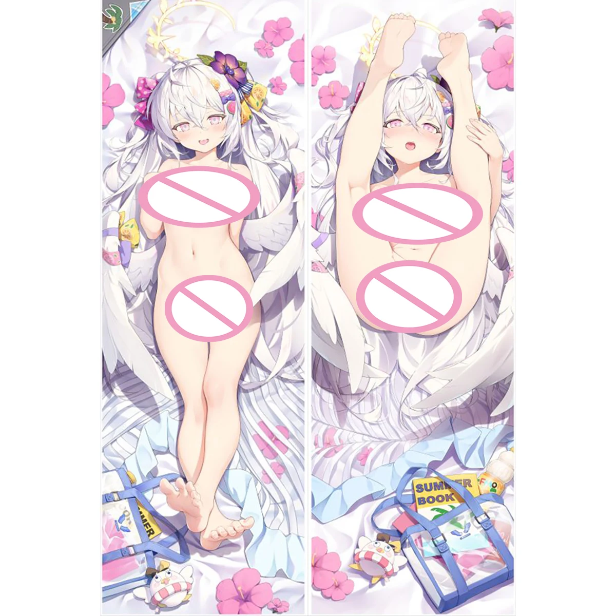 Синий архив Shirasu Azusa Dakimakura аниме Otaku 2-сторонний принт Waifu Декор шарнирный чехол для