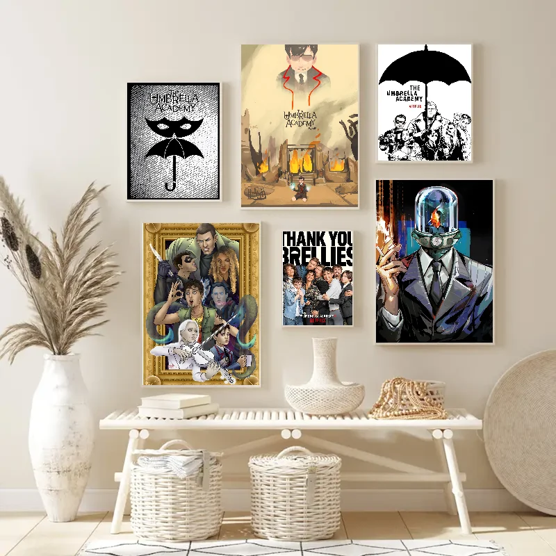 Винтажный постер Академии Амбрелла печать на бумаге домашняя гостиная спальня