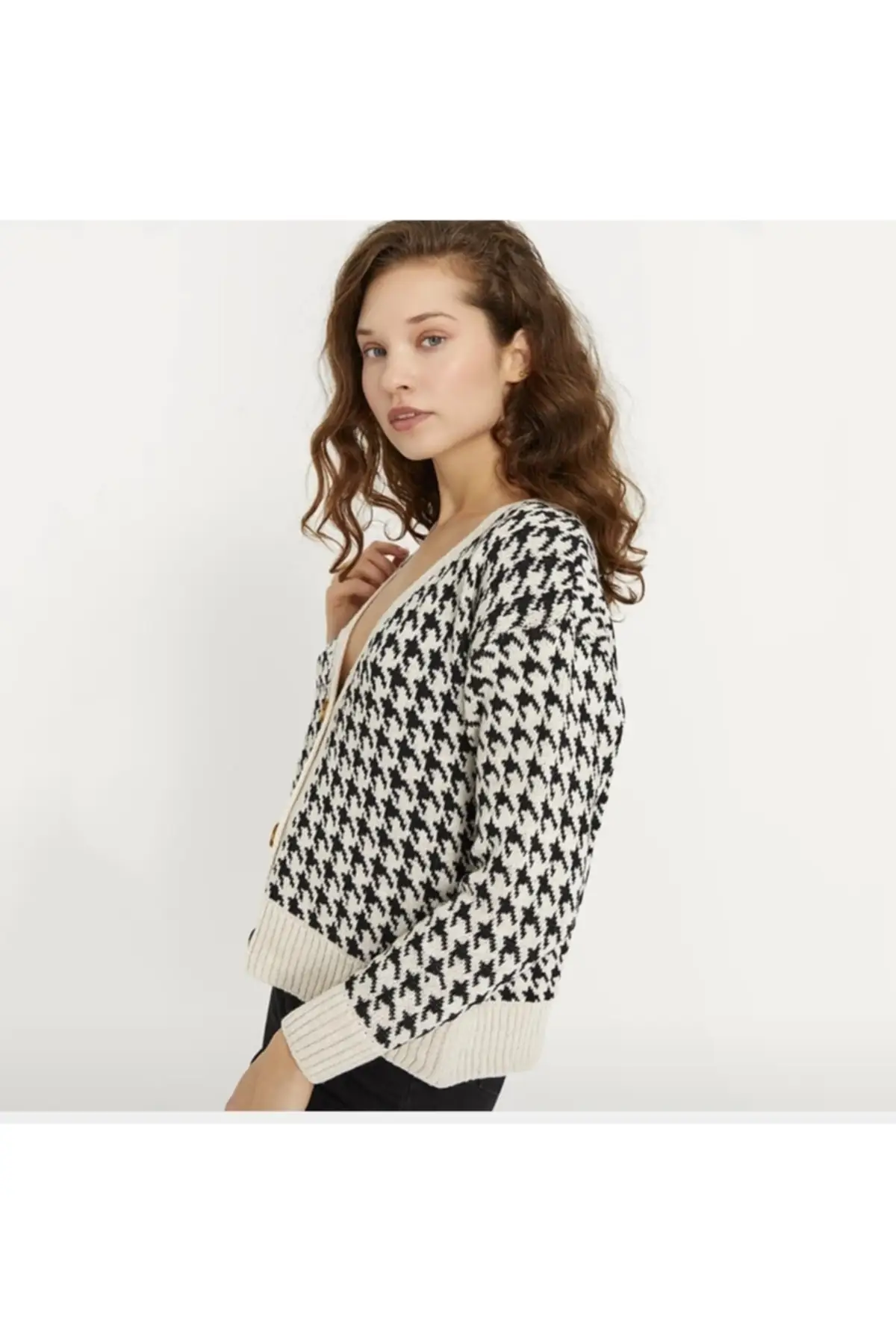 

Women's Cardigan Crow'S Foot Buttoned Casual Knitted Quality Fashion Cardigan Sweaters Loose Sweater Sweater Jumper