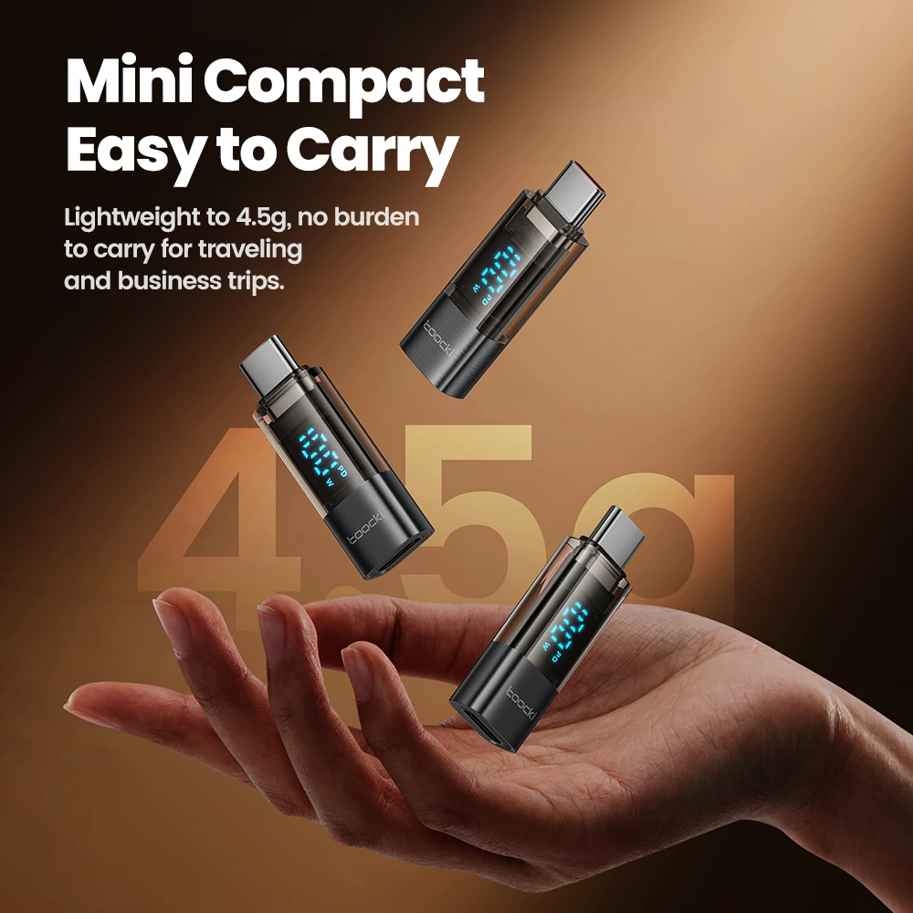 Toocki 100 Вт Тип C папа на тип мама OTG Адаптер цифрового дисплея PD20W Преобразователь