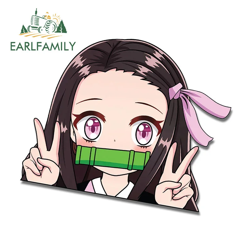 

EARLFAMILY 13 см x 10,7 см для рассекающего демонов незуко аниме Автомобильная наклейка на доску для серфинга окна багажника мотоцикла наклейки авт...