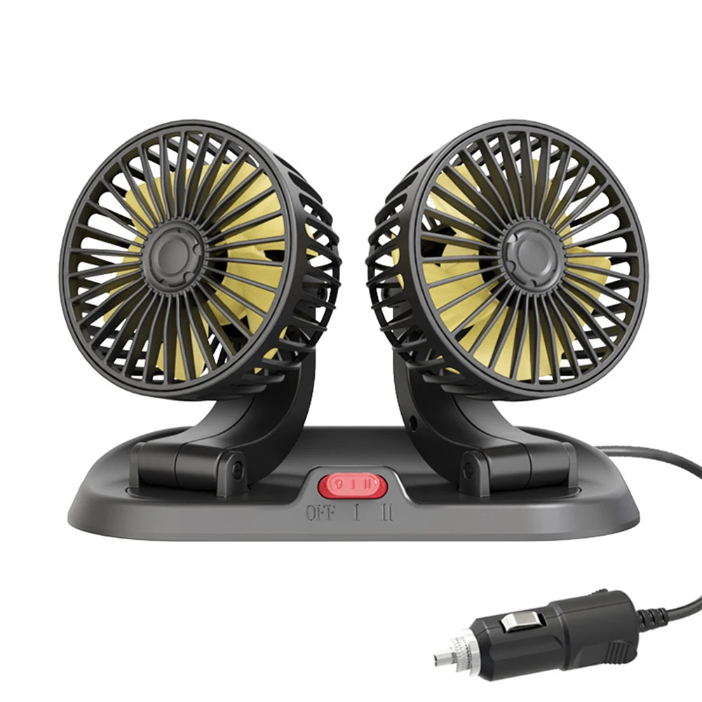 

USB Powered Car Cooling Fan Portable Auto Electric Fan Cool 5V Mini Double Auto Cooler Fan Universal 12V 24V Dual Head Cars Fan