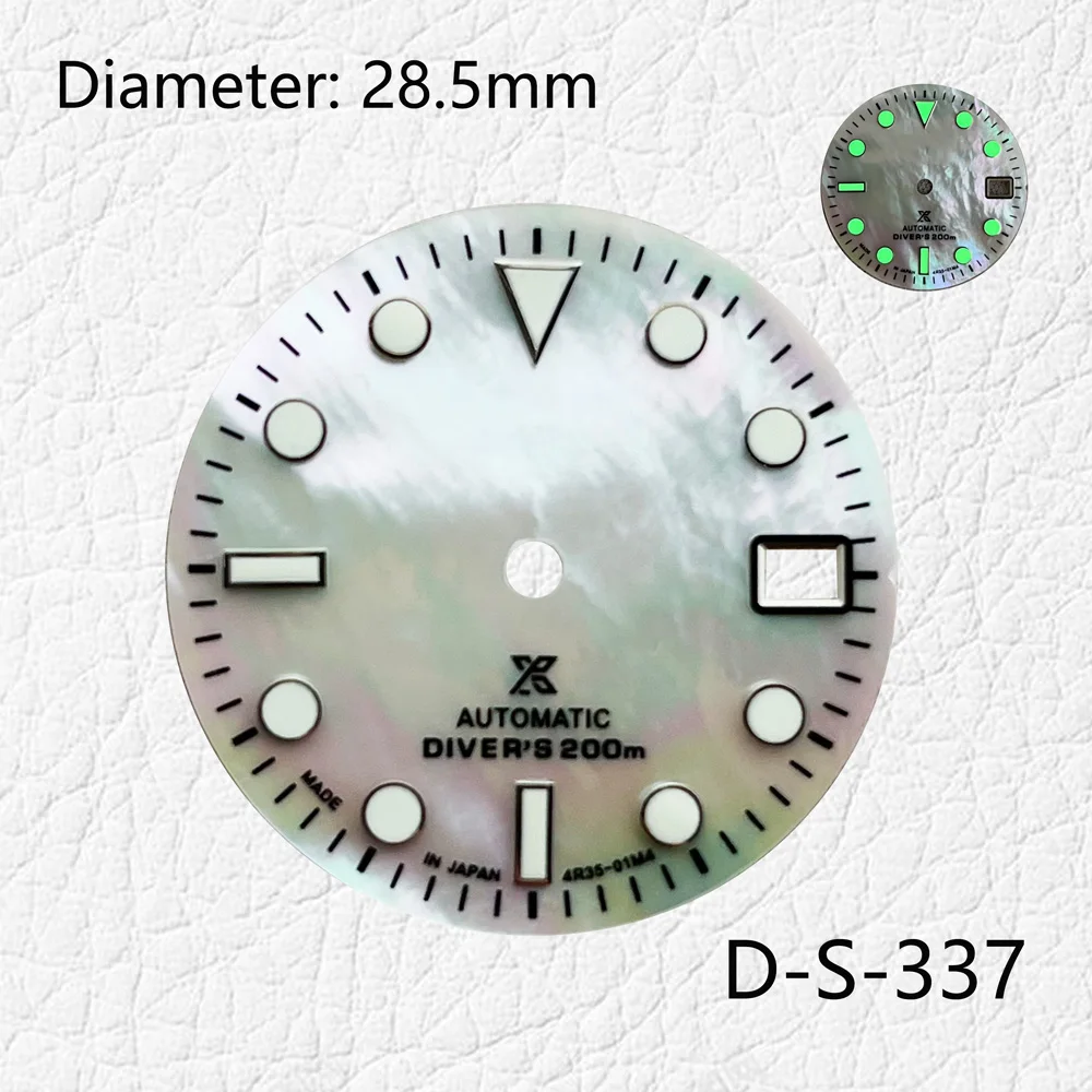 

28.5mm dial C3 luminous dial suitable for NH35 movement watch accessories private customized logo
