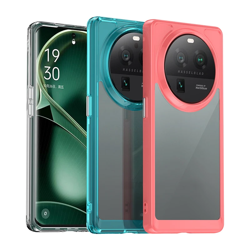

Чехол для OPPO Find X6 Pro Чехол OPPO Find X5 X6 Pro Find X5 Lite, противоударный Жесткий ПК + защитный силиконовый из ТПУ, задняя крышка
