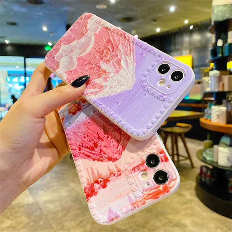 

Picture Frame Painting Case For IPhone 11 Cases Fundas For IPhone 11 13 12 Pro XR 7 8 6 6S Plus X XS Max 12 13 Mini Back Covers