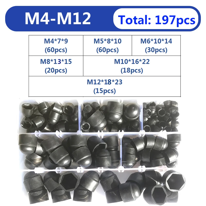 197 шт. защитные колпачки для купола открытые шестигранные пластиковые гайки из