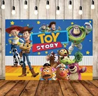 Фон для фотографий История игрушек для детей, день рождения, вечевечерние Базз, ковбойский мультфильм, звезда, комната, семейный фон для мальчиков, фотография, Настенный декор, плакат