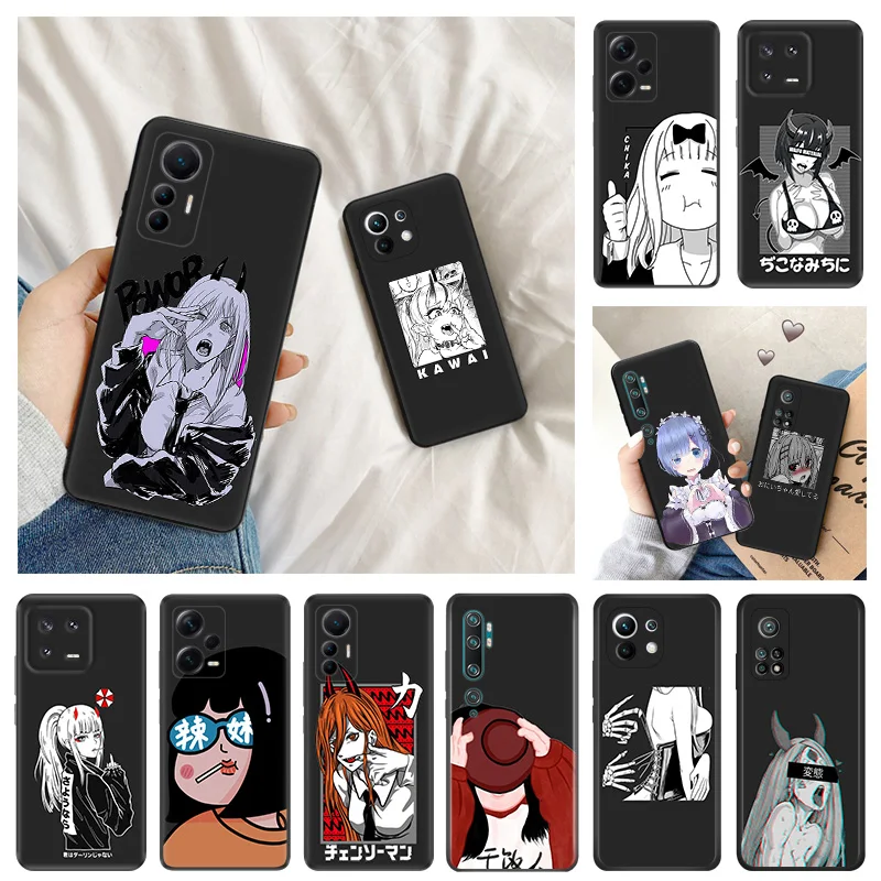 Ультратонкий черный чехол для телефона Redmi Note13 4G 12s 12c 13c Xiaomi 13 12 Lite 12x12t Pro с японской