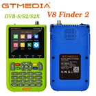 Новинка, спутниковый искатель GTMEDIA V8 FInder 2, устройство для обнаружения наземных устройств, устройство для обнаружения искусственных пространствS2S, мощность 4 H.264(8 бит), 3,5 дюймовый ЖК спутниковый приемник