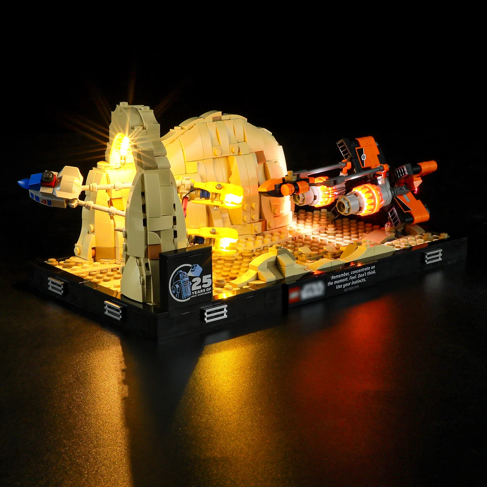(Только светодиодный светильник) 75380 Mos Espa Podrace Diorama Star Ideas (не включает в себя