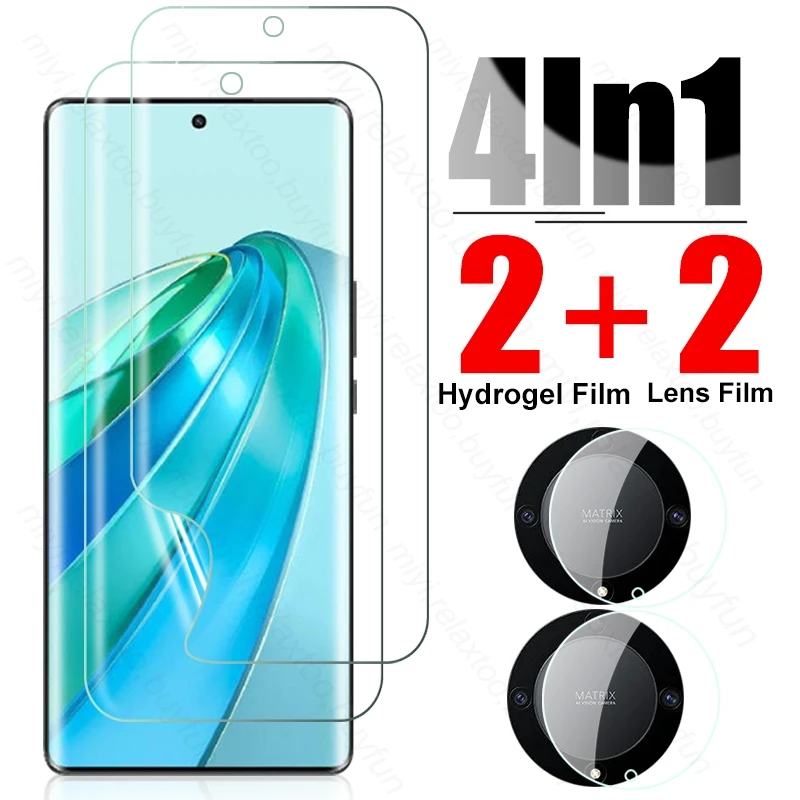 

4In1 Soft Hydrogel Film for Honor X9a 5G 2023 Screen Protector Not Glass On Honar Honer X 9a X9 a Honorx9a 5G 6.67" Camera Glass