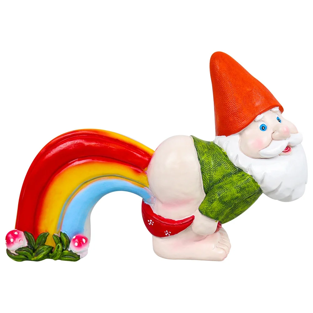 

Garden Gnome Statue Figurines Miniature Dwarf Statue Landscape for Outdoor Garden Decoration