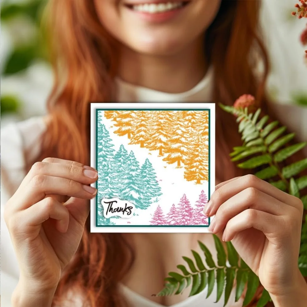 Фон с изображением дерева прозрачные штампы лесом силиконовые растений для