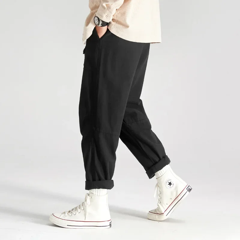 Мужские весенне-осенние повседневные прямые джинсы в американском стиле