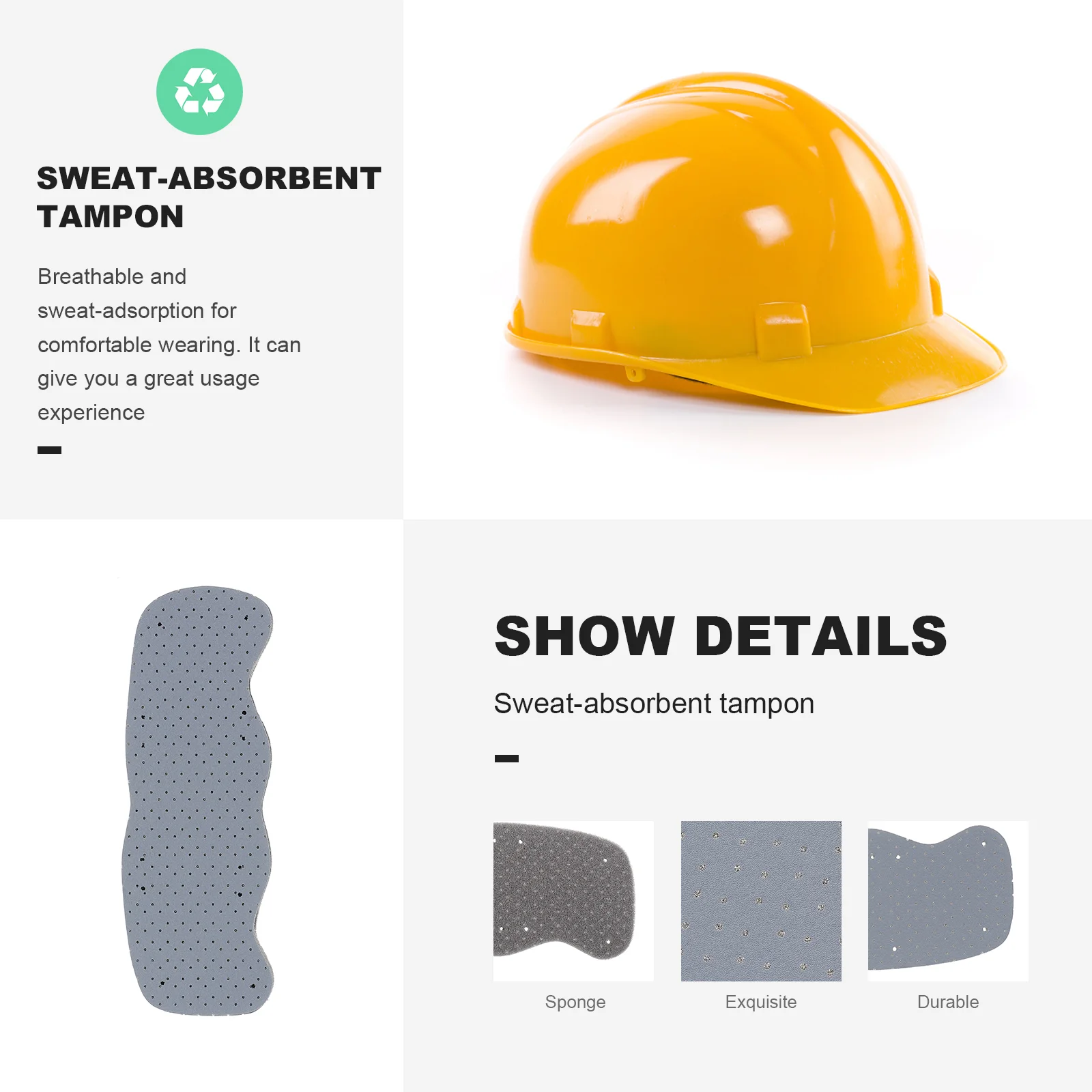 6-шт. Держатель каски сменный поглощающий коврик для лент моющийся