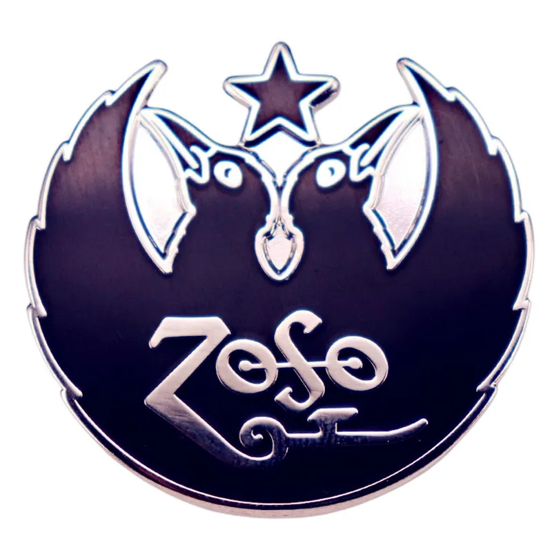 

Rock Band ZOSO Rare Page Plant Enamel Pin Brooch Metal Badges Lapel Pins Brooches Backpacks Luxury Designer Jewelry Accessories