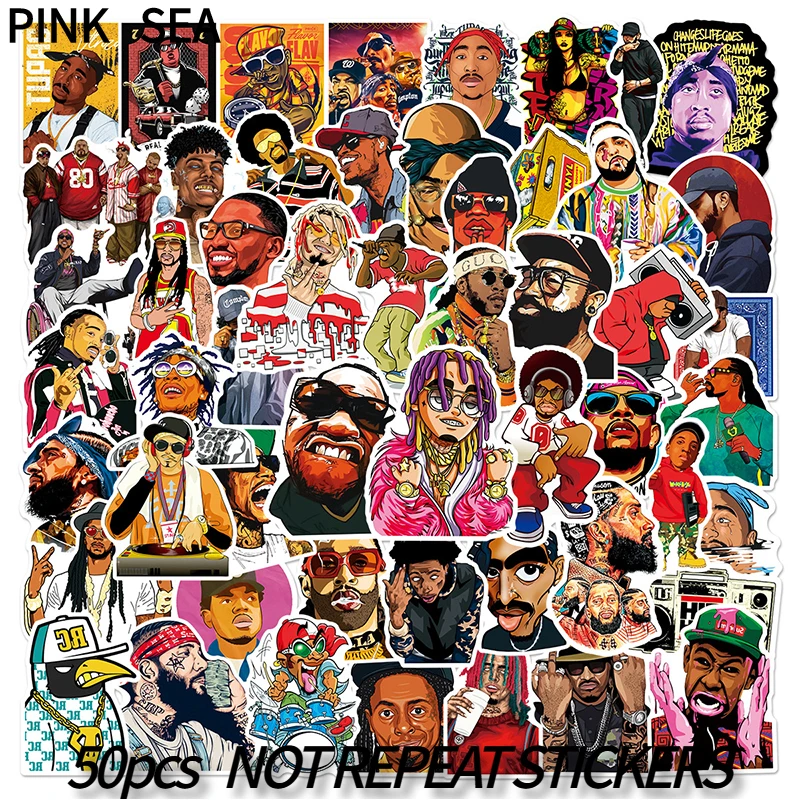 

10/30/50pcs/set Hiphop Personality Rap Cool Cartoon Funny Graffiti Stickers For Kids Laptop Phone Diy Luggage Skateboard