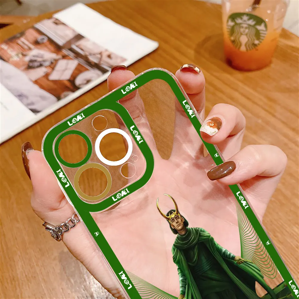 Чехол для телефона Avengers Marvel Hero Loki Apple iPhone 15 14 13 12 11 XS Pro Max 16 8 7 Plus X XR SE прозрачный