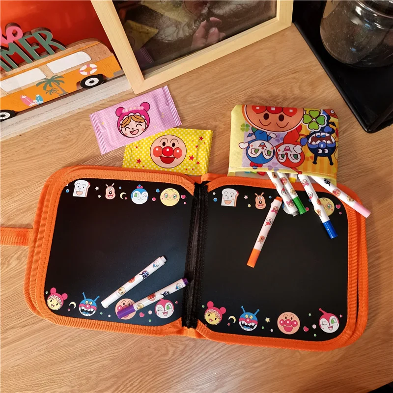 

Cartoon Anpanman Drawing Board children's Graffiti Erasable Mini Blackboard Portable Recyclable Drawing Book Children's Toys