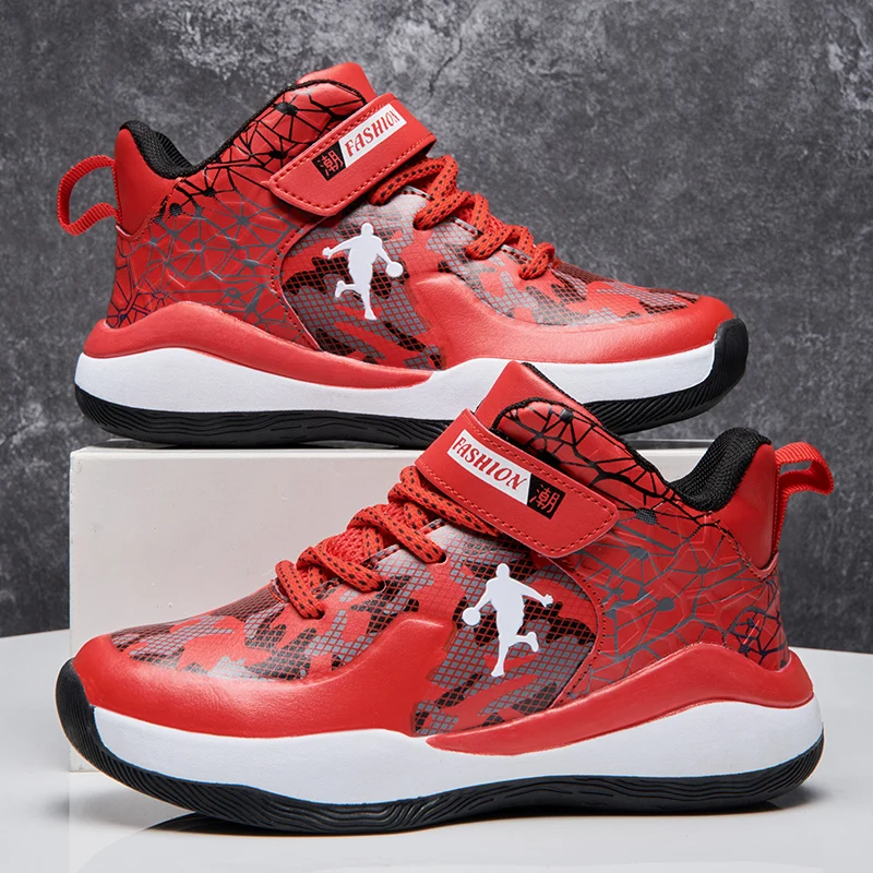 New Boys Brand Basketball Shoes for Kids Sneakers Thick Sole Non-slip Children Sports Shoes Child Boy Basket Trainer Shoes