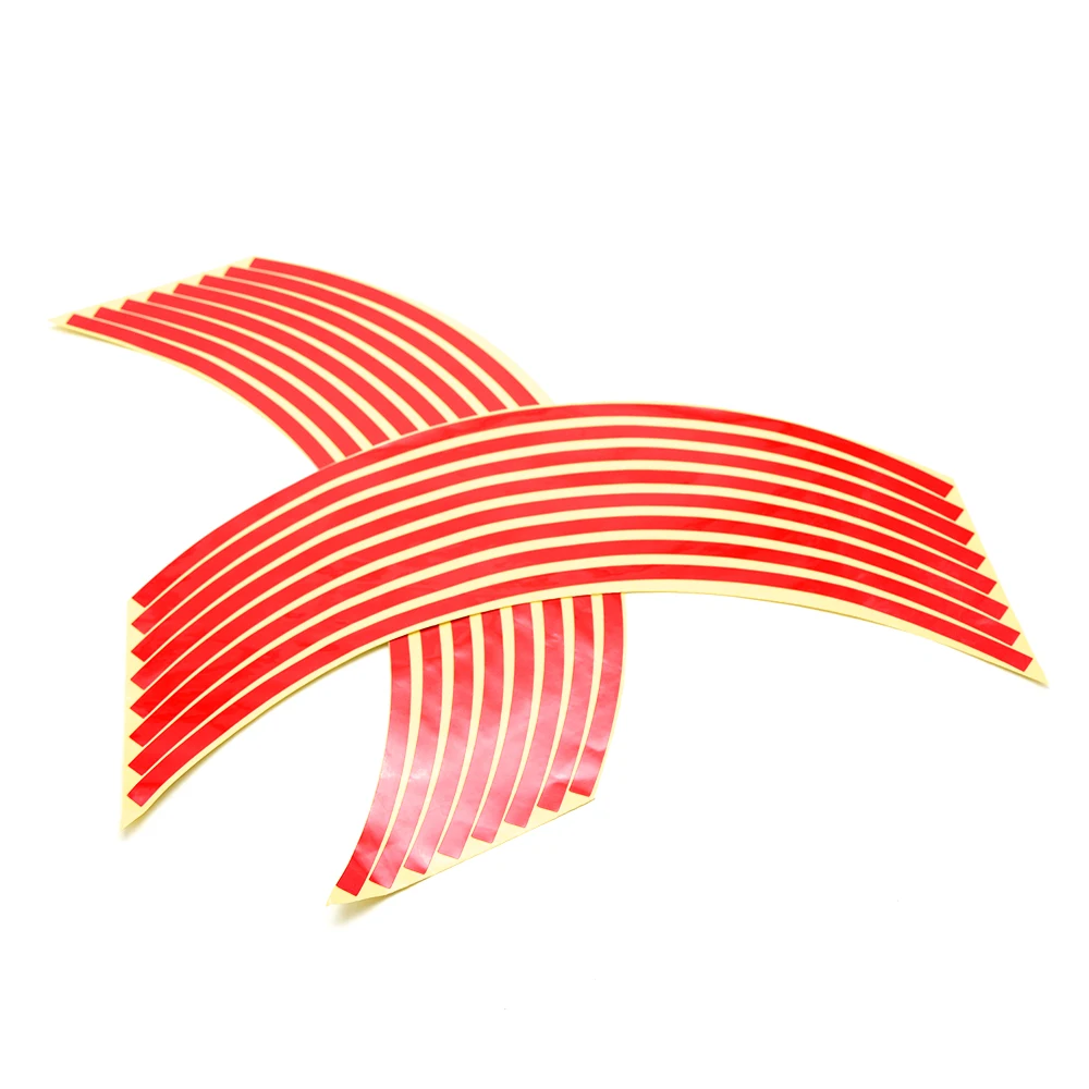 Наклейка на колесо велосипеда-внедорожника светоотражающая Строительная лента