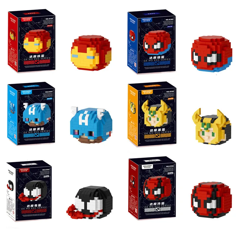 

Disney Building Blocks Avengers Small Particles Assembled Lron Man Spider Toy DIY Building Blocks Boy Children Gift