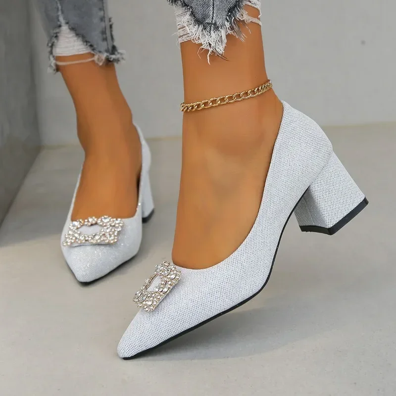 Женские туфли на высоком каблуке туфли-лодочки с острым носком и закрытым Яркие