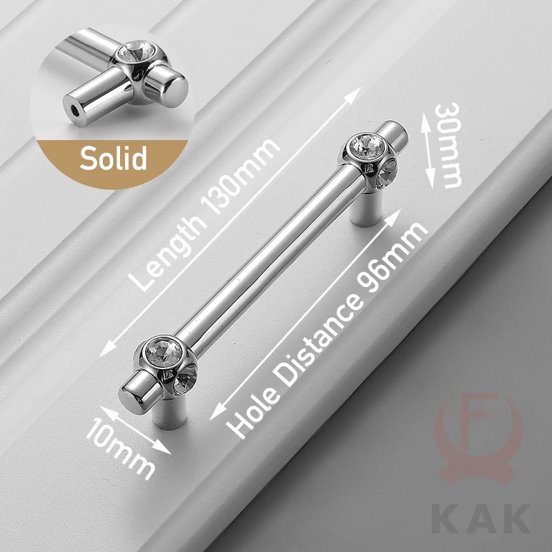 

Ручки для шкафов KAK яркий хром хрусталь