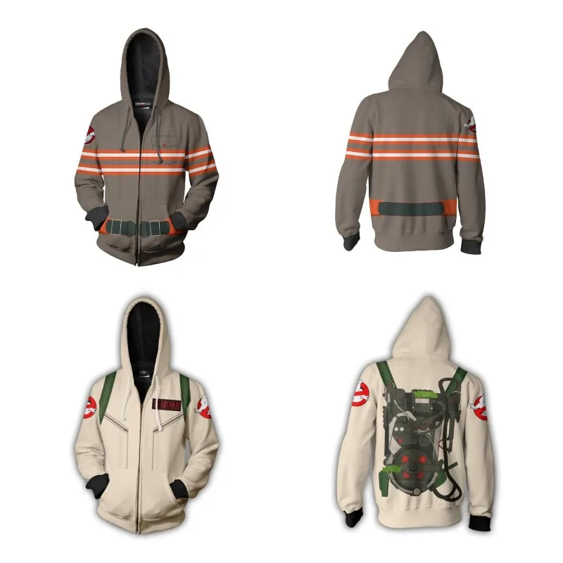 Толстовка с капюшоном для косплея призрака Бастера свитер пальто на молнии