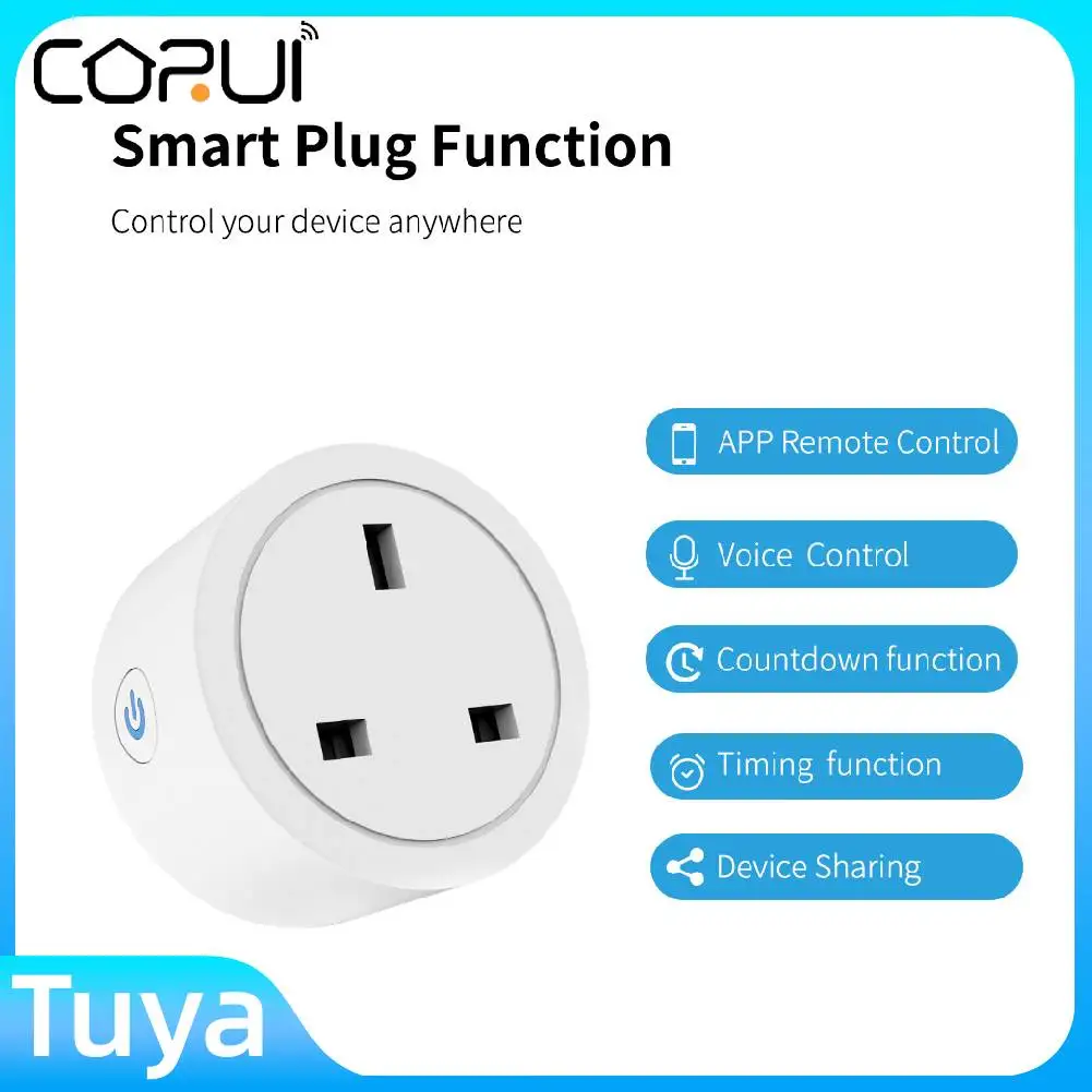 

Умная розетка CORUI с поддержкой Wi-Fi и голосовым управлением, 16 А