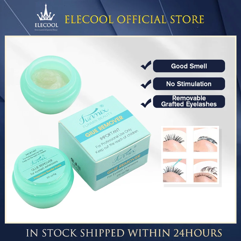 

FUNMIX 5g Professional False Eyelash Glue Remover Grafting Eyelash Extensions Lash Glue Makeup Remover No Irritating TSLM1