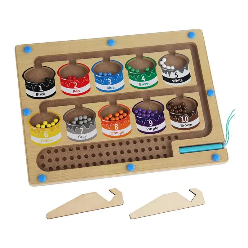 

Magnetic Color Matching Wooden Toys To Develop Fine Motor Skills Magnetic Color Sorting Matching Board Game Preschool Classroom