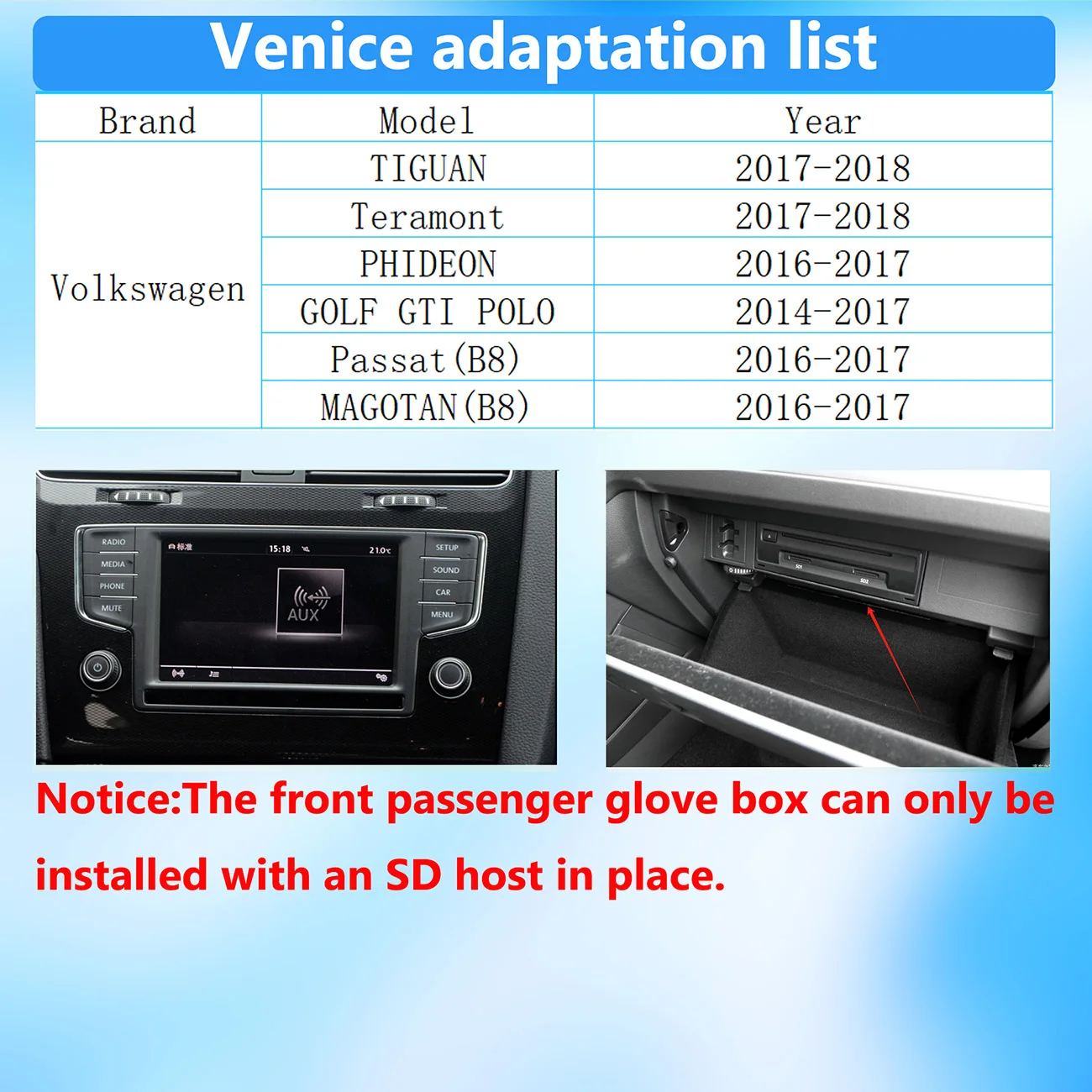 Фото Беспроводной Carplay Android Auto Airplay AutoLink для VW Volkswagen TIGUAN Teramont PHIDEON GOLF GTI POLO Passat B8 MAGOTAN (B8) №2