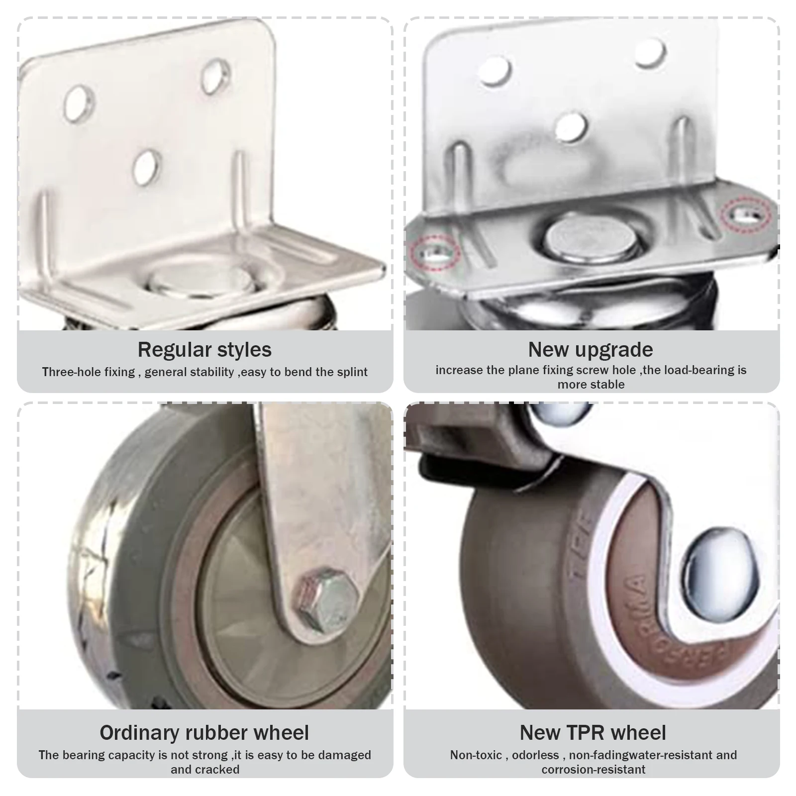 4 маленьких мебельных ролика 25 мм с тормозами мебельные ролики из