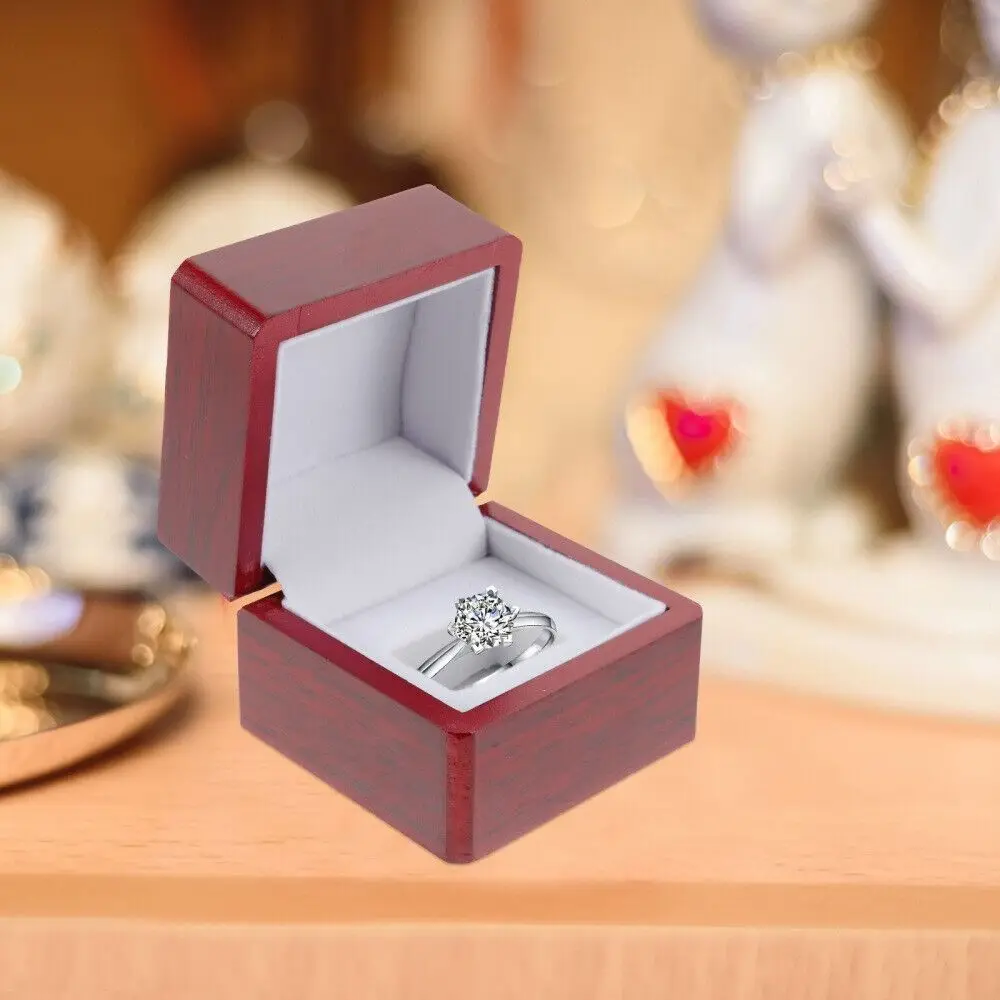 

Single Hole Wooden Box Wood Champion Ring Storage Box Universal Ring Box for Jewelry