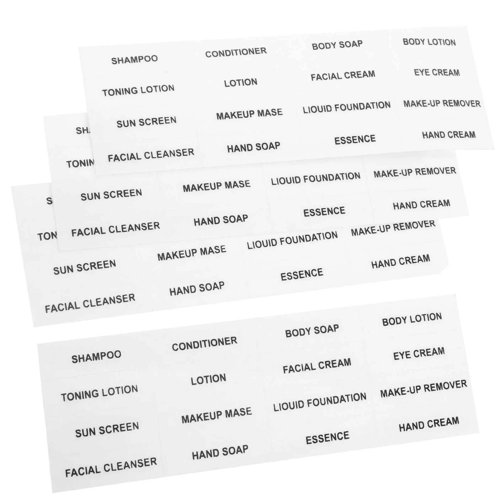 10 шт. наклейки для косметических бутылок водонепроницаемые этикетки ухода за