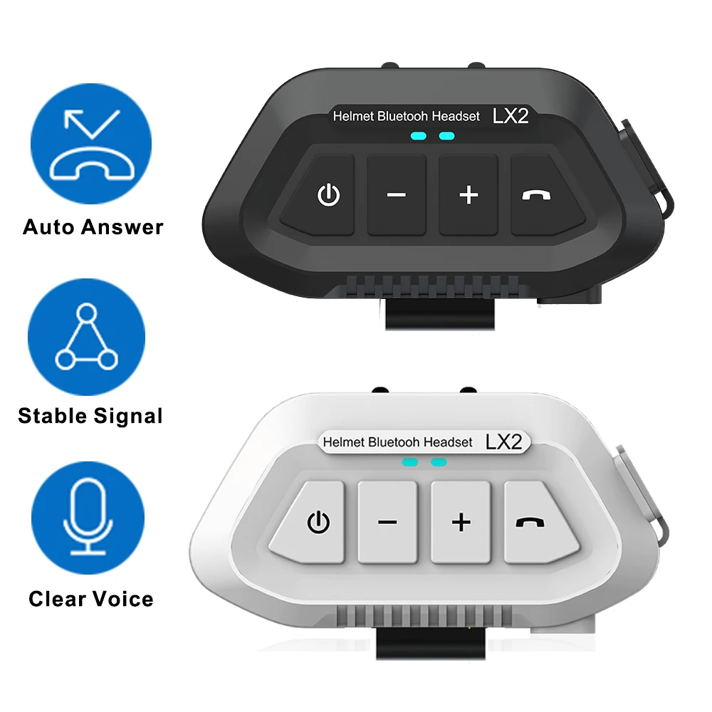 

Waterproof Bluetooth Motorcycle Headset BT5.0 Wireless Hands-free Call Stereo Noise Cancelling Moto Helmet Earphone Player