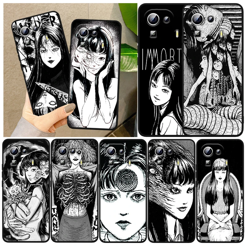 

Joji Ito Horror Manga Tomie Cover For Xiaomi Mi 13 Pro Lite 12X 12 11 11T 11i 10T 10 Pro Lite Ultra 5G Black Phone Case