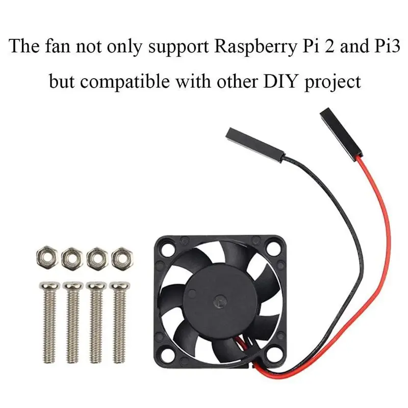 

For Raspberry Pi Brushless CPU Cooling Fan Heatsink Cooler Radiator 3.3V 5V for Raspberry Pi4 Pi3 B+, Pi 3, Pi 2, Pi 1 B+