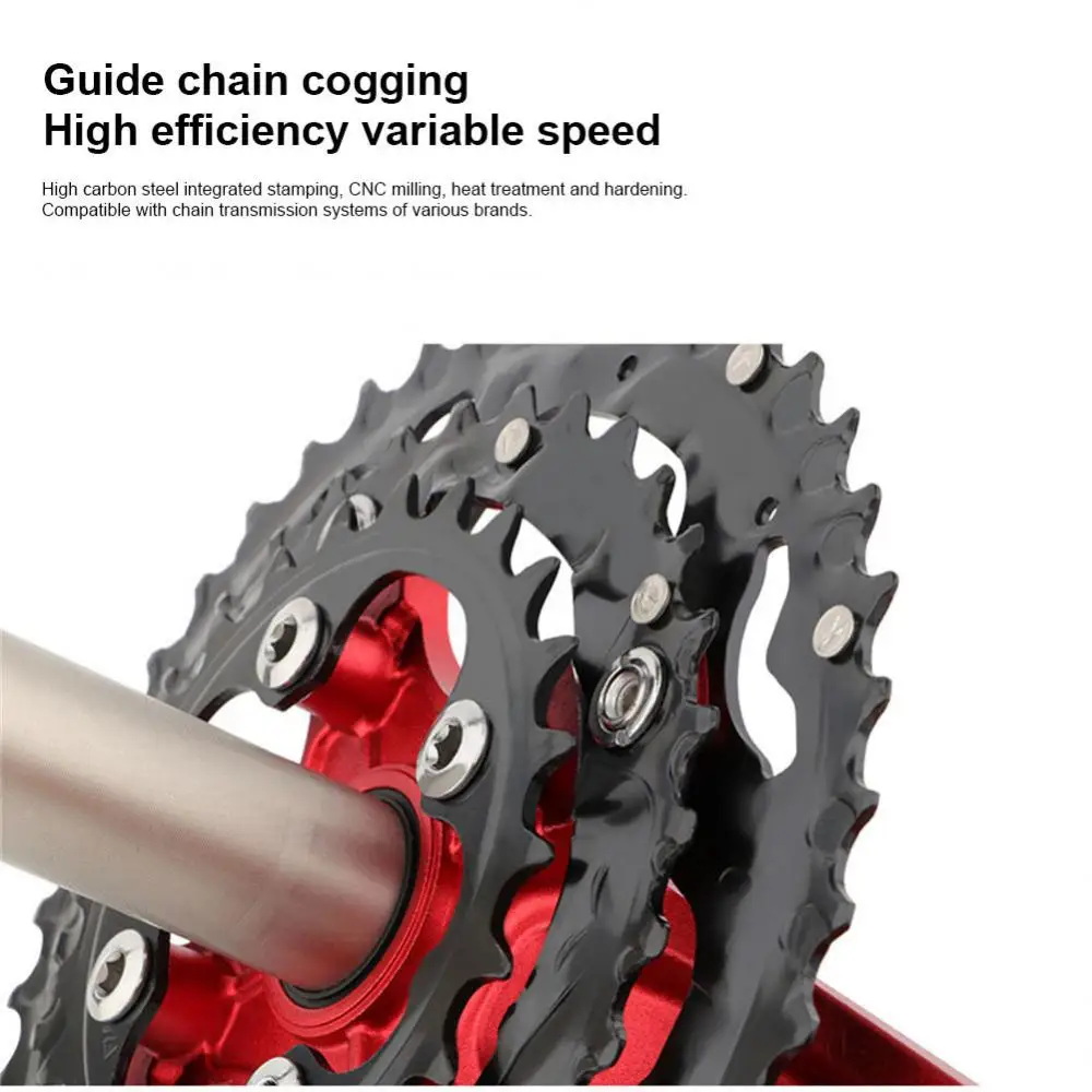 

Bike Crank Chainwheel Oval Chainring Aluminum Crank Chainring Bolts With Bb Sets 170mm 9/10 Speed 27/30 Speed Bike Accessories