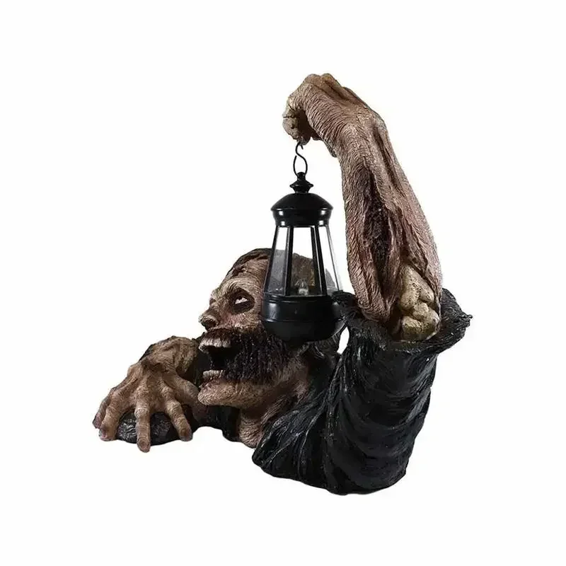 Хэллоуин Zombie Kruipen Horror Decor Enge Led Lantaarn Buiten Beeldje Licht Interessante Hars Ambachten Ornamenten 1 шт.