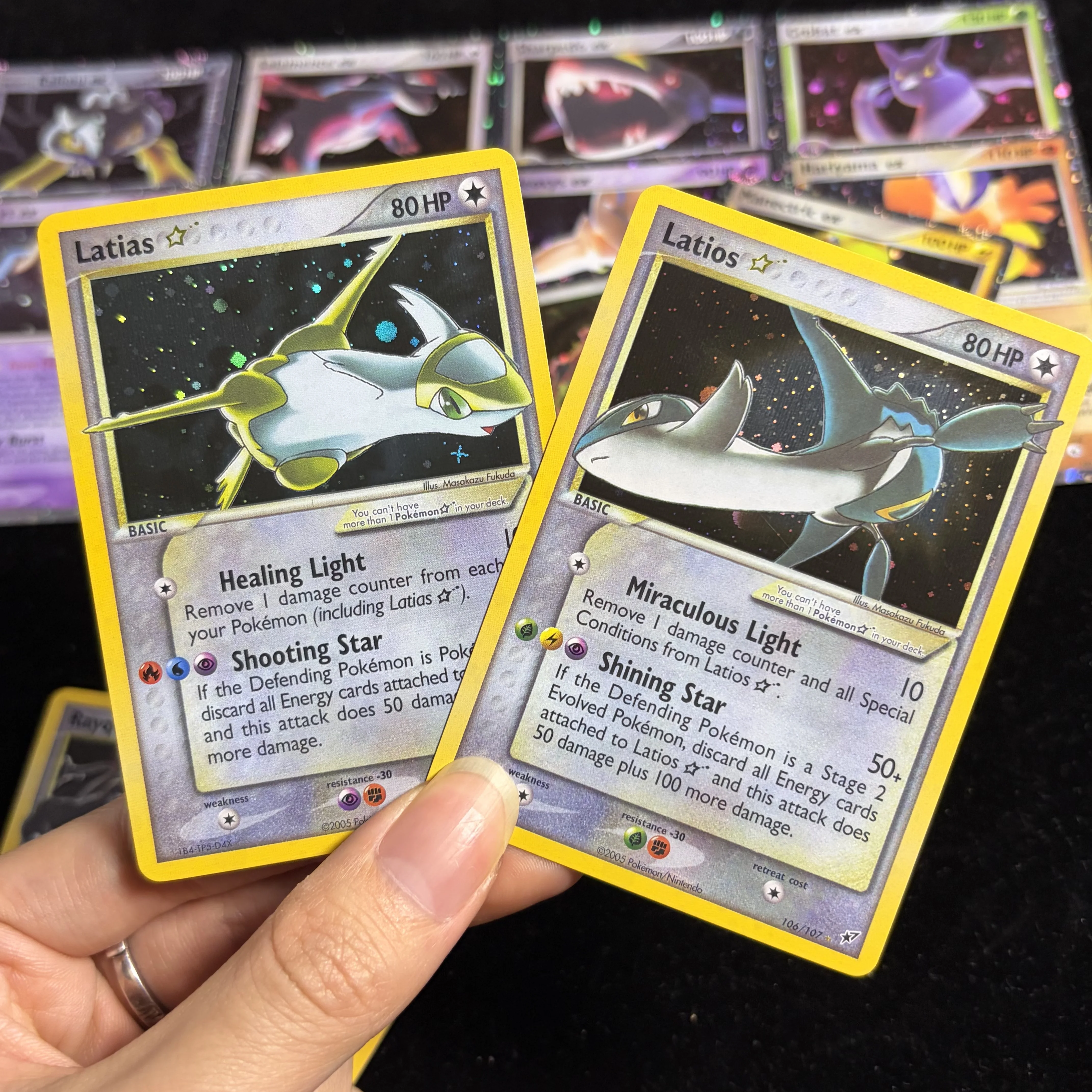 Фото Новая коллекция фольгированных карт PKM: Серия Deoxys(DX) и Dragon(DR) — Rayquaza/Latias/Latios/Raikou/Manectric. Прокси-карты PTCG. Подарки, игрушки. №3