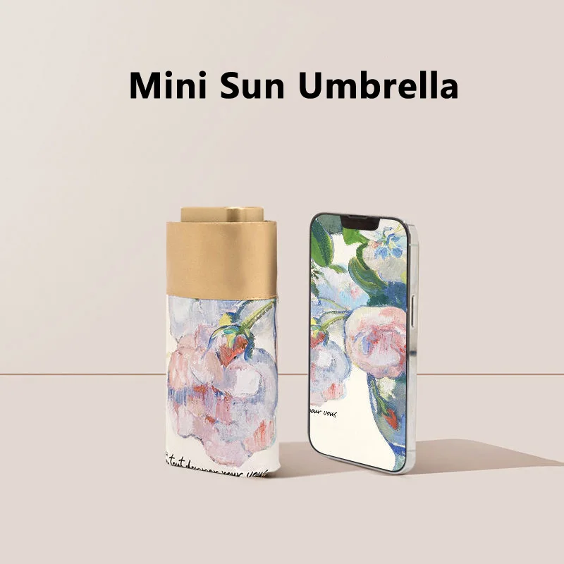 

15CM Women's Fashion Mini Sun Umbrella Summer Outdoor Shade Folding Portable Travel Umbrella Sunscreen Rainproof UV Protection