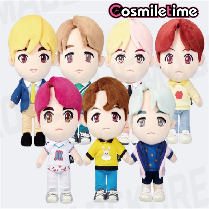 

Kpop Star Jeon Jung Kook JiMin Jennie Cute Plush Doll Stuffed Clothing Outfits Cosplay Children's Toy Figure Xmas Gifts